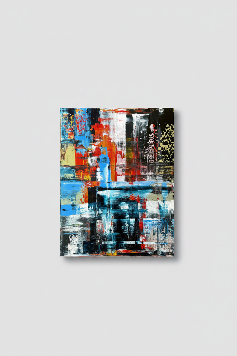 Collision | Origineel schilderij 40x50 cm – acrylverf op doek, abstract expressionisme – KOJO Art