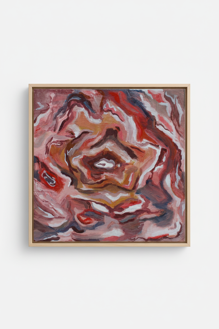 Antrum Roseum with natural wood frame