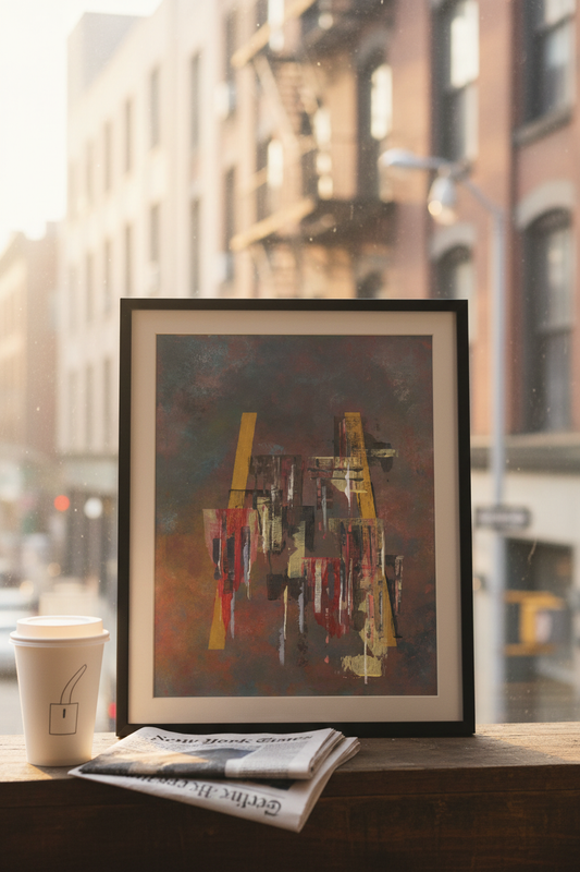 Dawn art print met NYC morning lifestyle