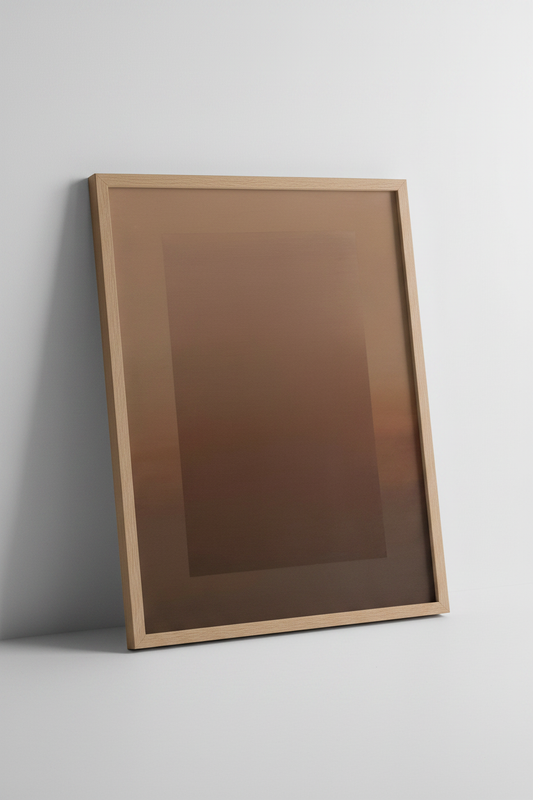 Oxide in naturel fotolijst op grijze achtergrond