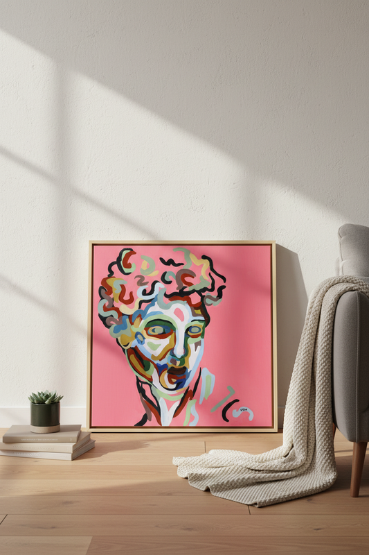 Traces of David leunend in authentiek interieur