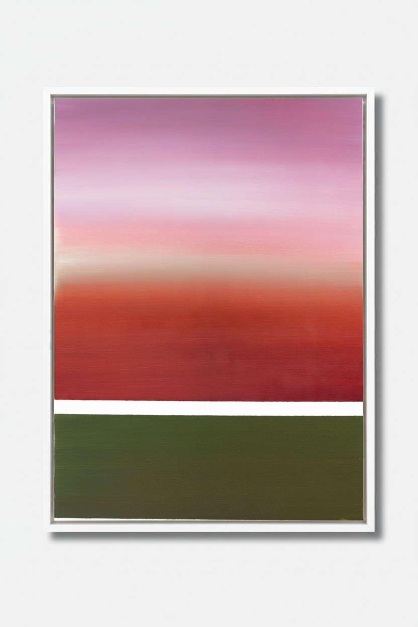 Vonitsa Sun schilderij met zeer dunne witte baklijst