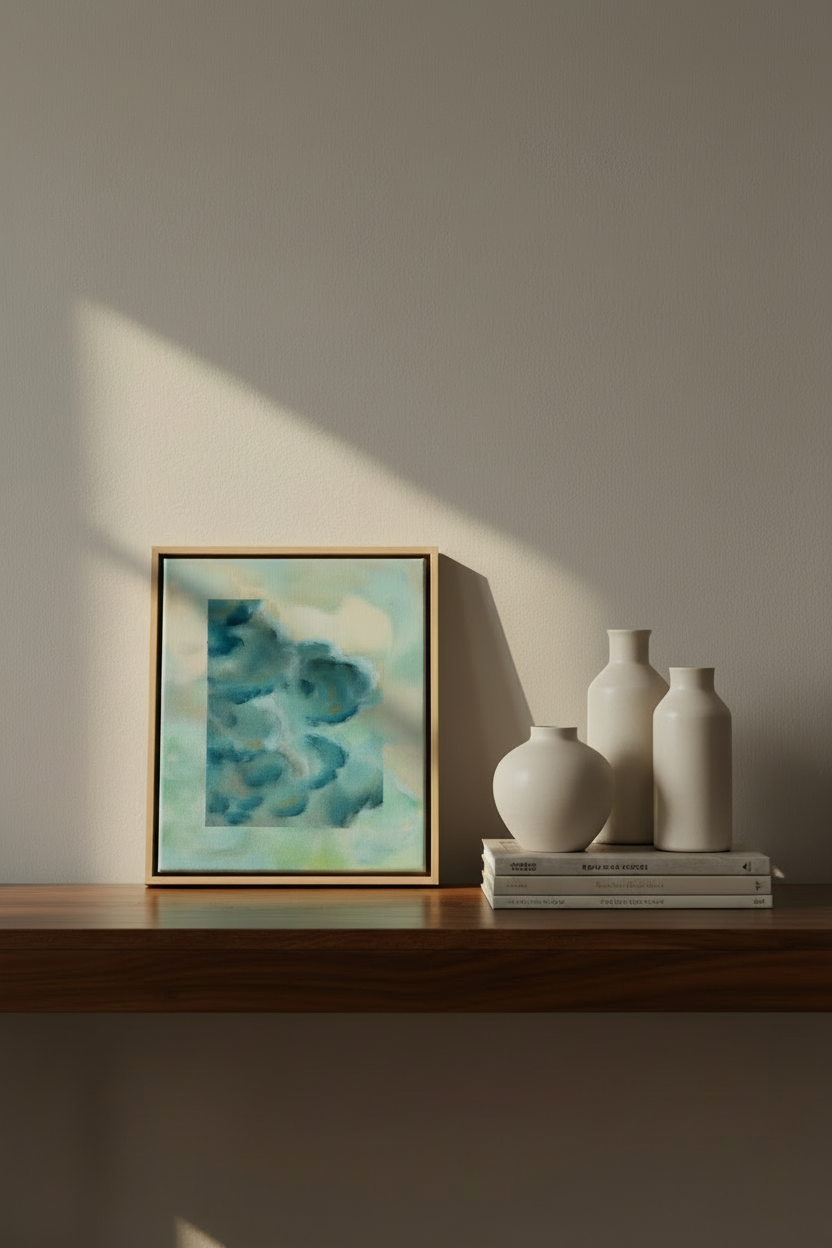 Wolkenschilderij interieur zonder pampas