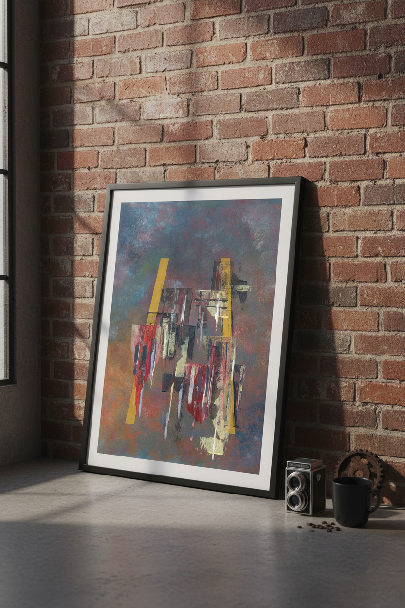Dawn art print close-up NYC loft brick wall
