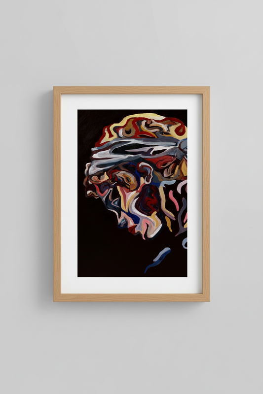 Echoes of Apollo met witte rand in het werk