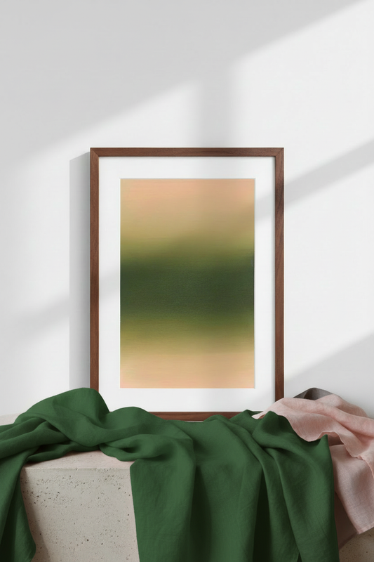 Green Street Study met groene en roze doeken