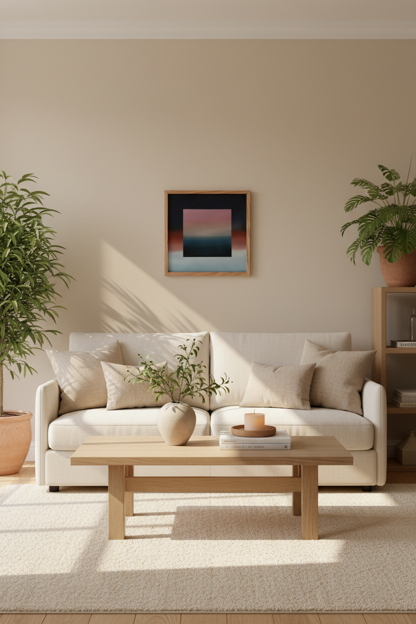 Myth 50x50cm in warm Scandinavisch interieur