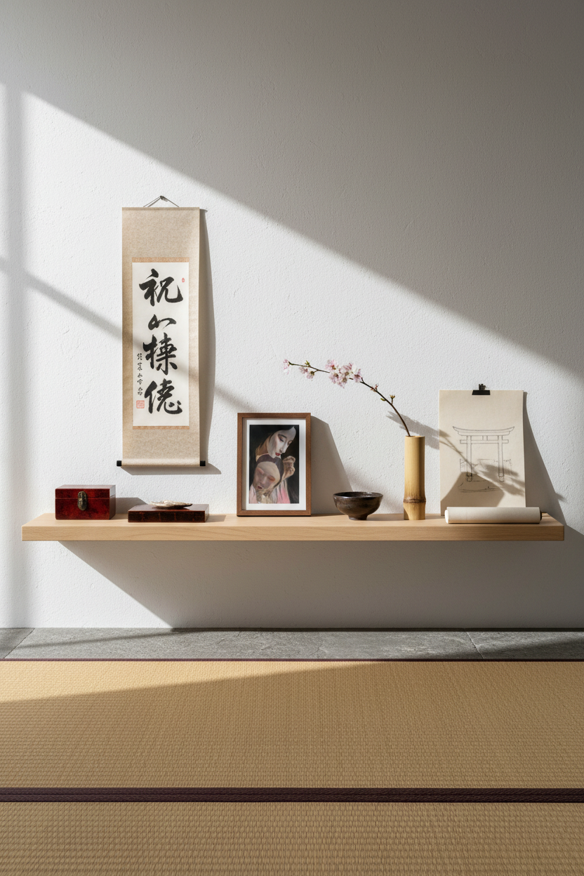 Noh Player art print A4 in Japanse art wall