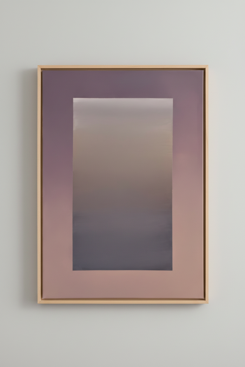 Ombré schilderij met ultra dunne baklijst