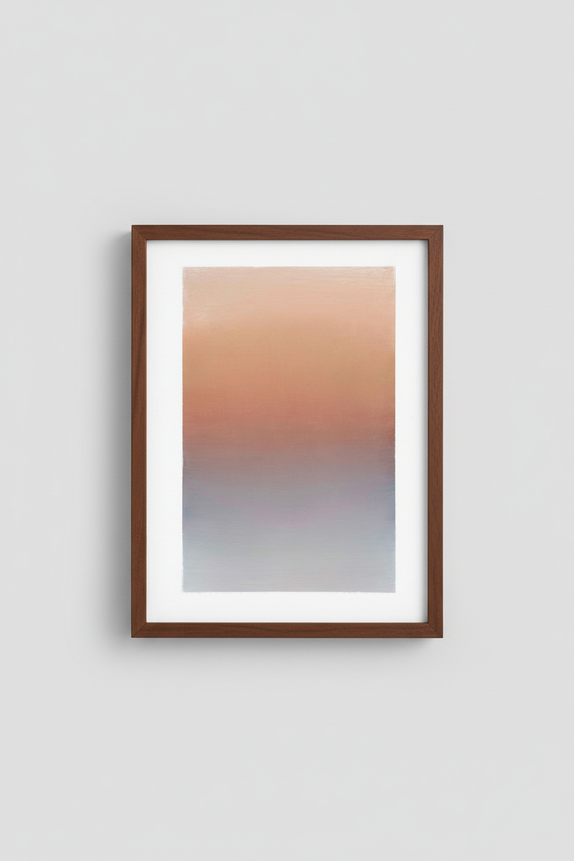 Quiet Hours - Walnut frame no passe-partout