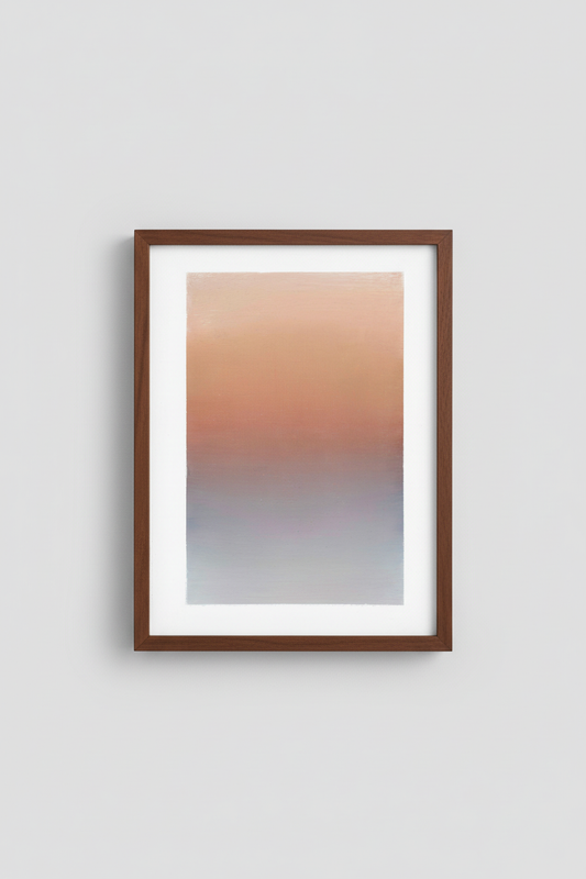 Quiet Hours - Walnut frame no passe-partout