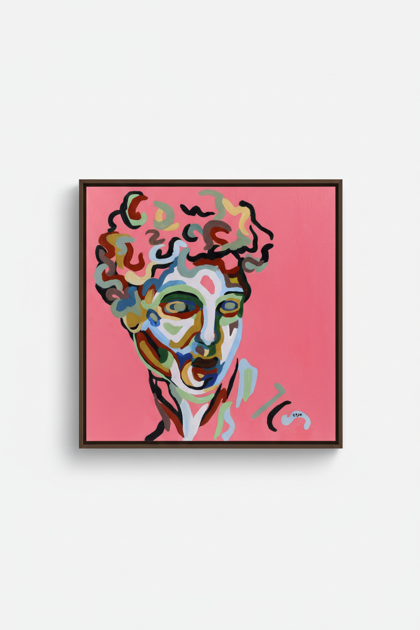 Traces of David met ultra dunne donkere lijst